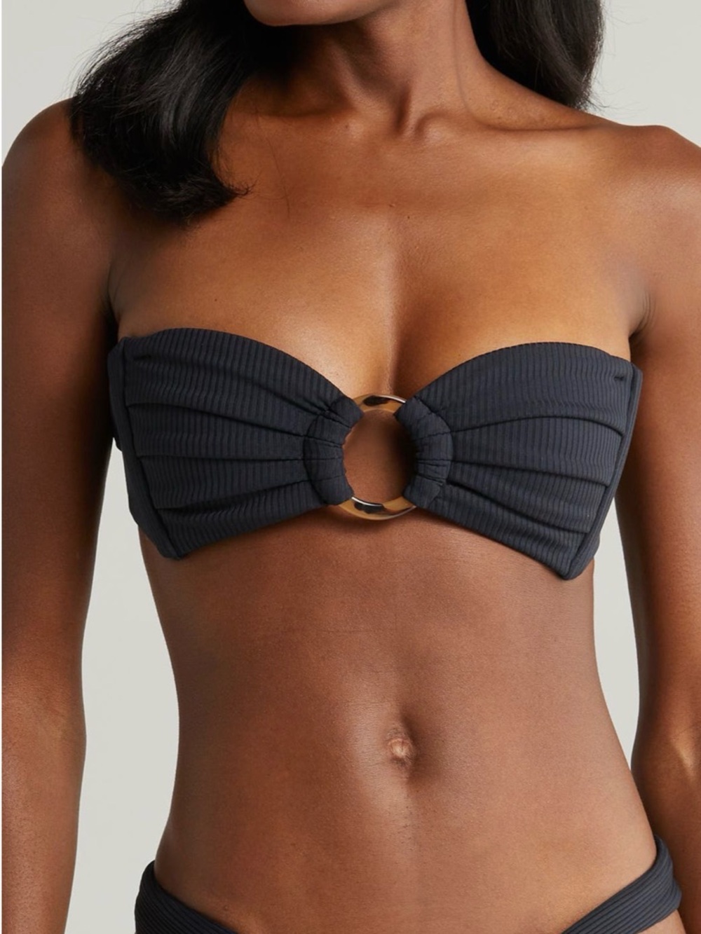 Montce NEW Tori O Ring Rib bikini top size Large